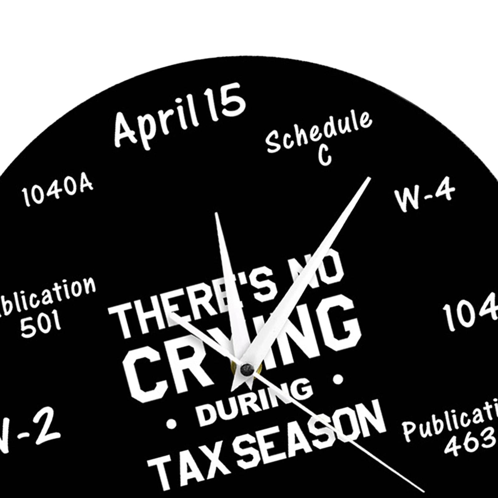 Home Office Tax - Jam Dinding Musim Pajak 12 Inci