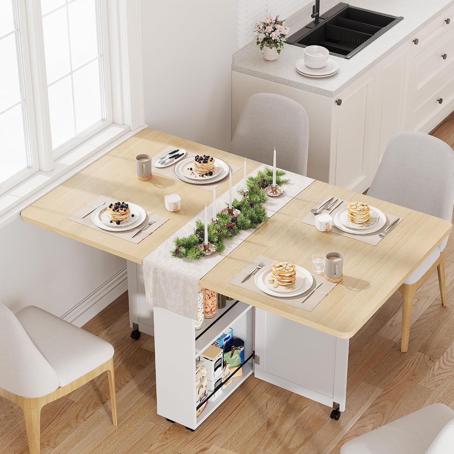 Desk Drawer Small - Meja Makan Lipat dengan Laci Penyimpanan,