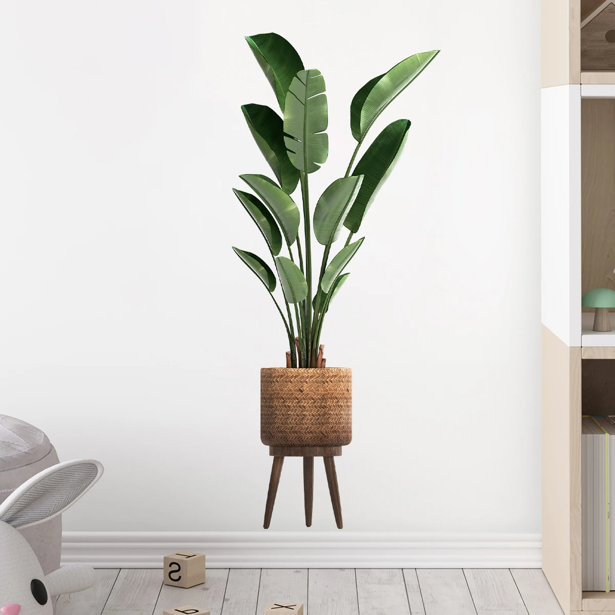 Home Office Simulator - Tanaman hijau hias, stiker dinding pot