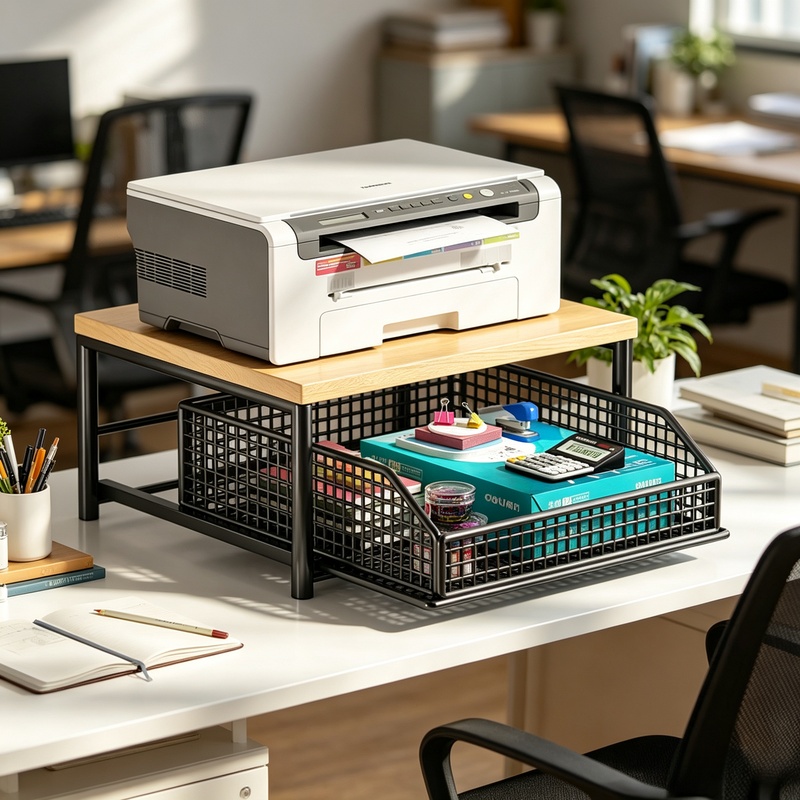 Desk Drawer Small - Rak Microwave Vertikal dengan Laci &