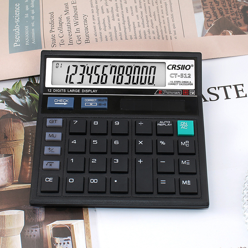 Home Office Tax - Kalkulator tampilan LCD 12 Digit, kalkulator