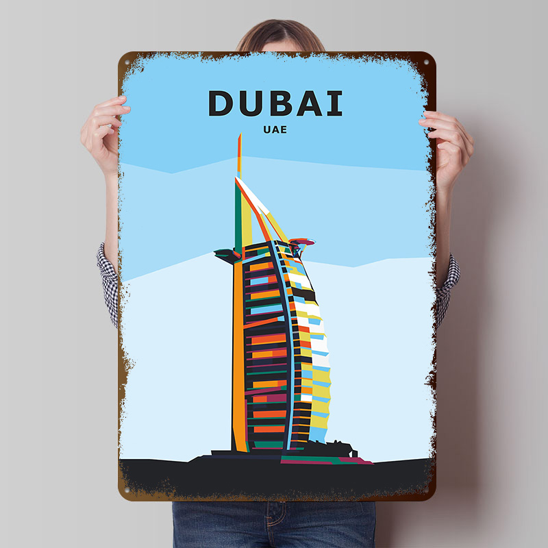 Home Office Dubai - Poster Timah Dubai untuk Perjalanan, Seni