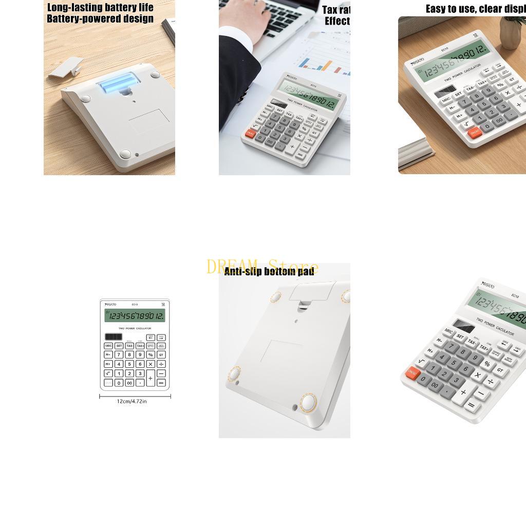 Home Office Tax - Kalkulator Meja 12 Digit dengan Layar