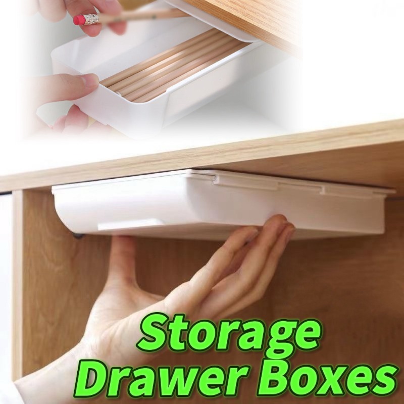 Desk Drawer Small - Kotak Laci Penyimpanan Berperekat Meja Baki