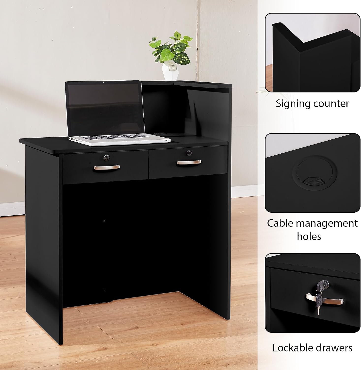 Meja Resepsionis Kecil dengan  - Desk Drawer Small ulasan dan harga