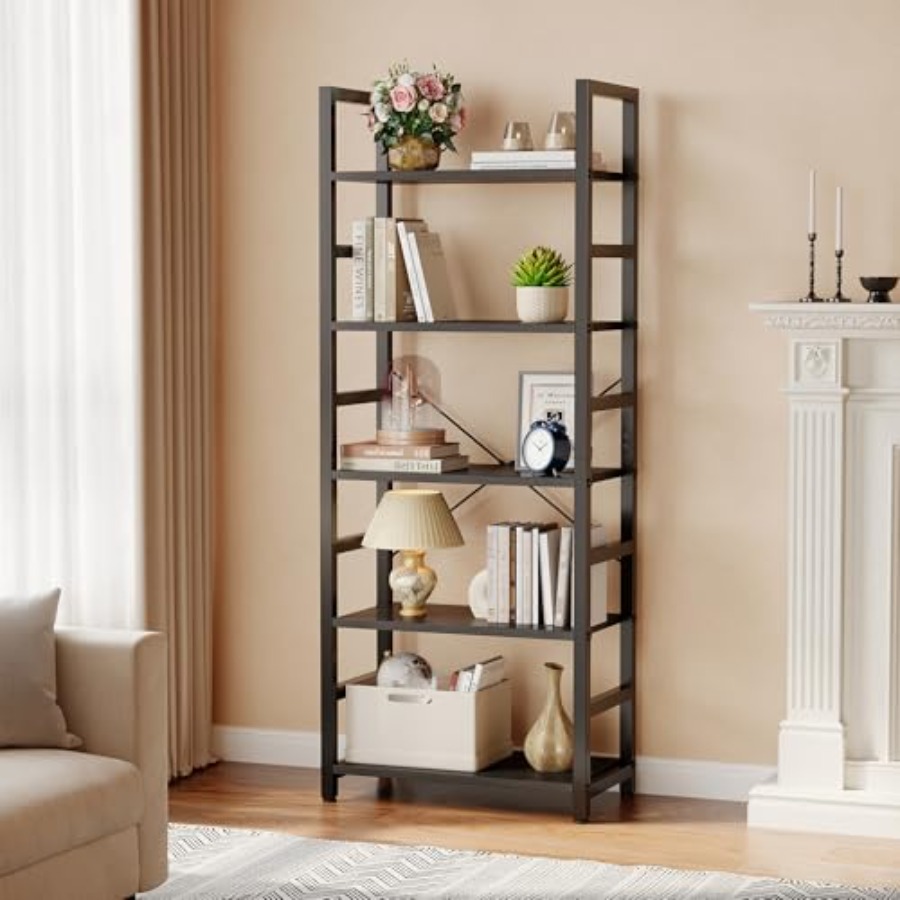 Rak Buku 5 Tingkat, Rak Buku T - Home Office Living Room ulasan dan harga