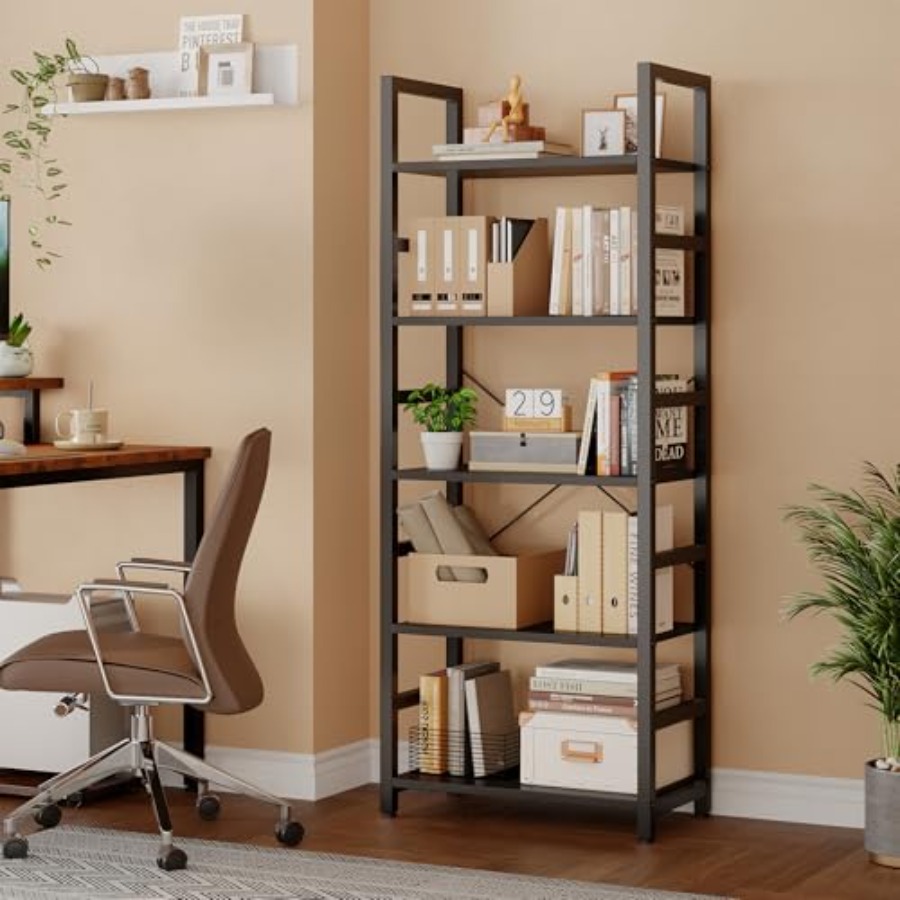 Rak Buku 5 Tingkat, Rak Buku T - Home Office Living Room ulasan dan harga